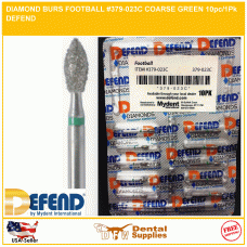 Defend Diamond Burs FOOTBALL #379-023C Coarse Green 10pc / Pk